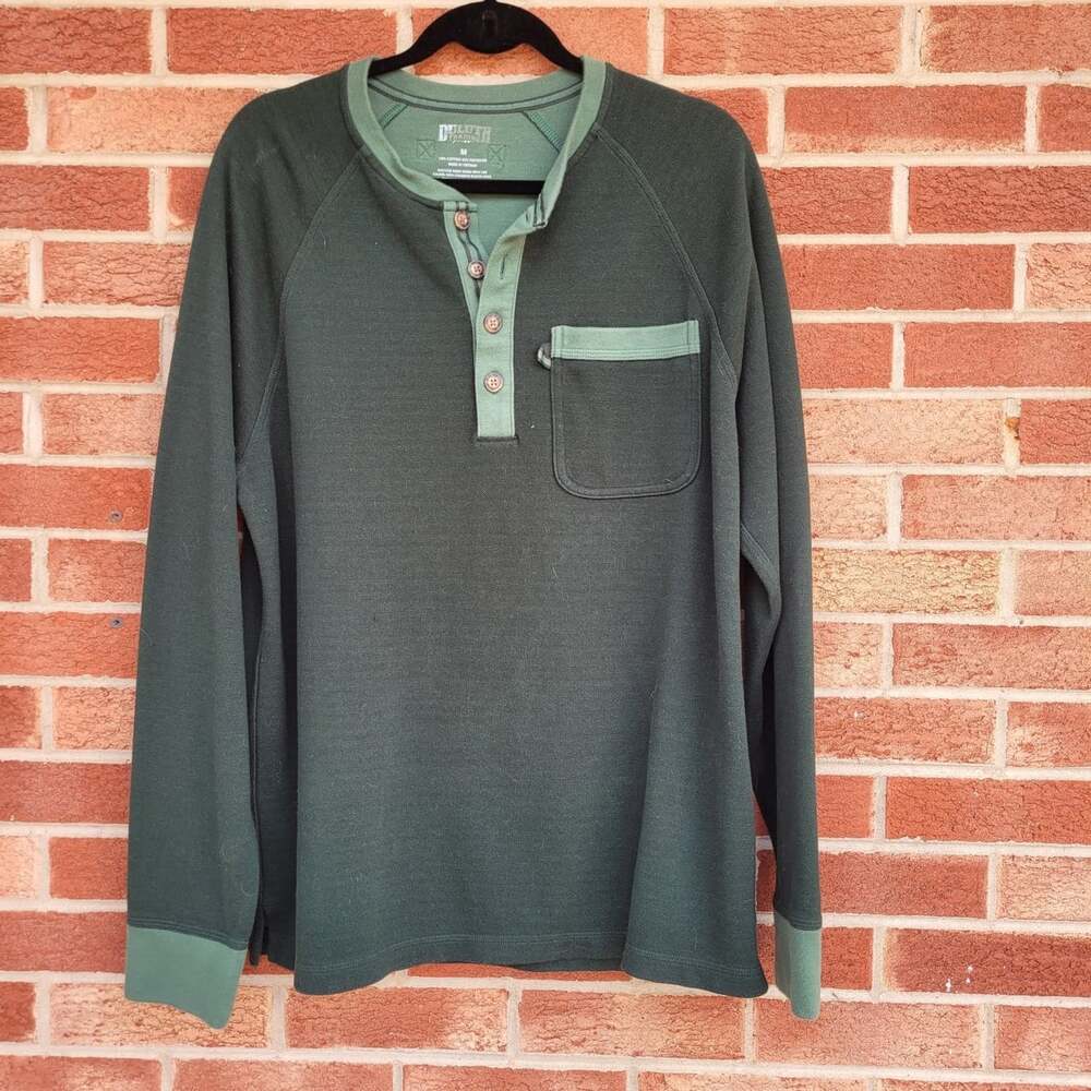 Duluth Trading Co. Long Sleeve Shirt Men's Size Medium Waffle Knit Pullover